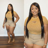 “DIVA” Cropped Shirt (Tan)