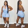 Workout Baddie Playsuit (blue)