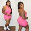 Workout Baddie Playsuit (pink)