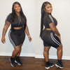Biker Short Hoodie Set (black)