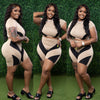 Tia colorblock 2pc set (nude)