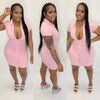 “Babydoll”Ruched Dress (pink)
