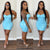 Faux Patent Leather dress (Baby Blue)