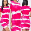 “Painted on” Bodycon dress (pink)