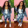 Tie Dye Sweatsuit (navy)